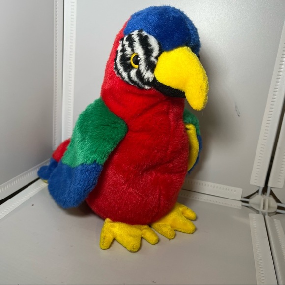 Beanie Buddies babies TY 1999 vintage large Jabber parrot 10" PE pellets - Picture 1 of 5